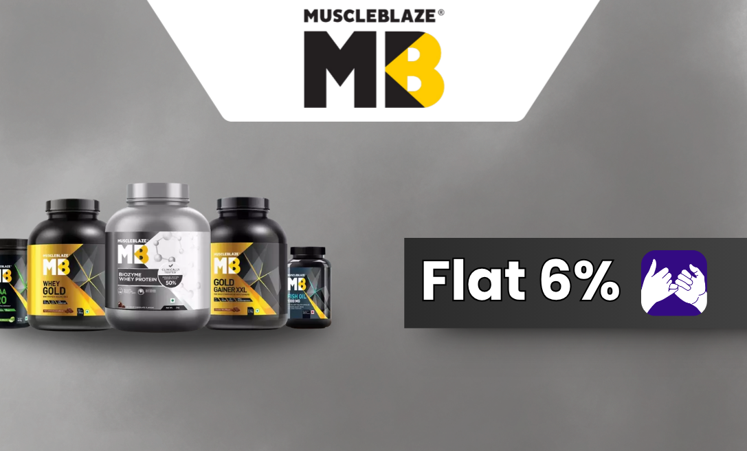 Flat 6% Back on Muscleblaze