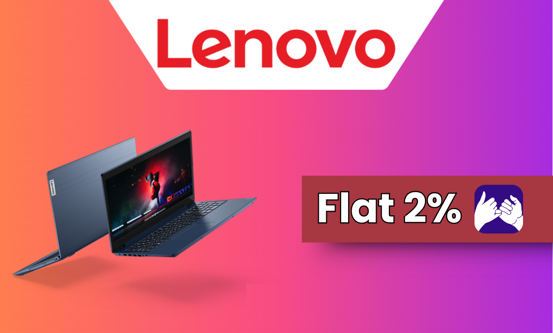 Flat 2% Back on Lenovo